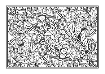 Vector abstract pattern page for antistress coloring