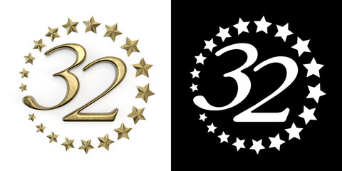 Number thirty-two years celebration