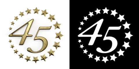 Number forty-five years celebration