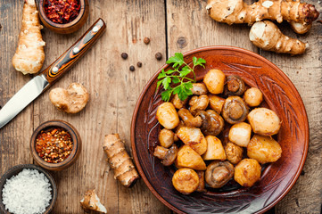 Roast Jerusalem artichoke