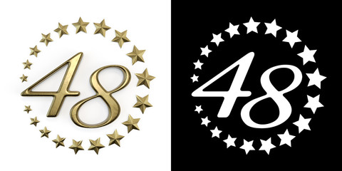 Number forty-eight years celebration