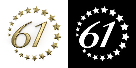 Number sixty-one years celebration