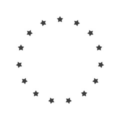 Stars in circle icon. Frame from stars. Vector