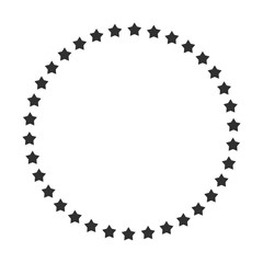 Fototapeta premium Stars in circle icon. Frame from stars. Vector