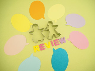 吹き出したくさんとレビューの単語