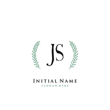 JS Initial handwriting logo vector
