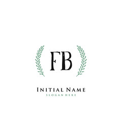 FB Initial handwriting logo vector
