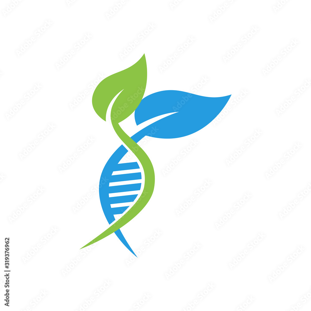 Sticker Genetic DNA icon logo vector illustration concept.