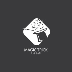 Illustration of magic hat with wand