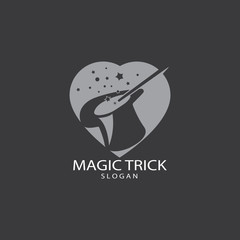 Illustration of magic hat with wand