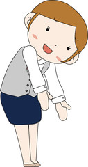 Cute pose of cute Female bank clerk