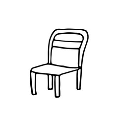 chair hand drawn in doodle style. furniture cafe element
