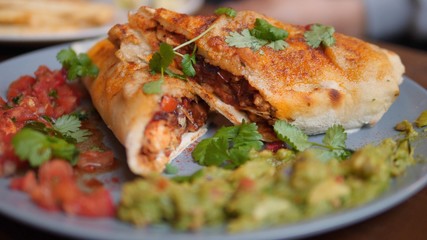 Vegan Enchilada Wrap With Avocado.