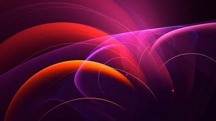 Fractal 3D rendering abstract and shiny background