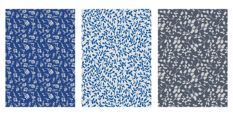 Japanese Floral Flow, Leaf Abstract Vector Background Collection © pannawish