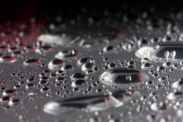 Water drops closeup.