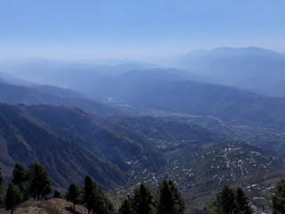 top view of muzaffarabad city from pir chansi