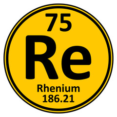 Periodic table element rhenium icon.