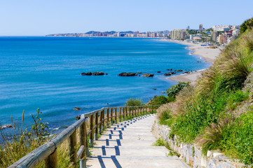 Playa de Carvajal, Benalmadena, Andalusia, Spain, Europe