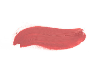 Fototapeta premium Lipstick smear smudge swatch isolated on white background - Image