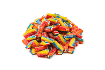 Fototapeta na wymiar Colorful tubes, jelly candies.