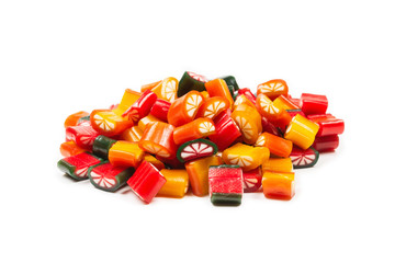 Citrus colorful candies. Jelly sweets,