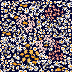 Trendy fabric pattern with miniature flowers.