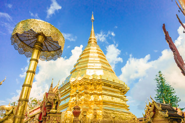 Fototapeta premium Phra That Doi Suthep is located in Chiang Mai in Thailand.