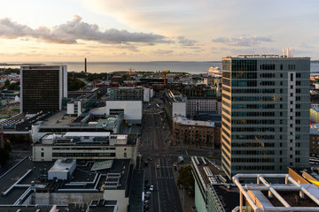 Aerial view to Tallinn center