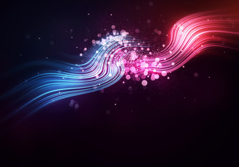 Colorful lights blurred by motion