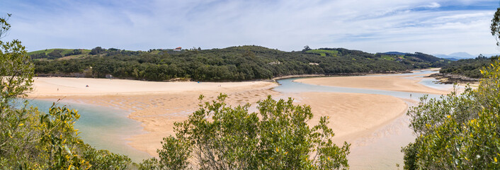 River mouth and ebb tide