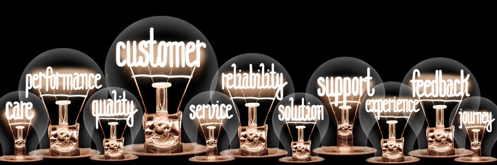 Light Bulbs with Customer Concept - 319395550