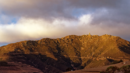 Madeloc tower in the eastern Pyrenee mountain