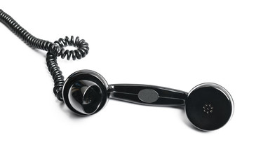 Vintage phone handset isolated