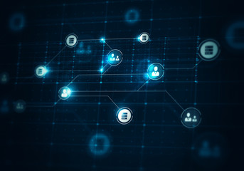 Cloud connection and networking . Mixed media