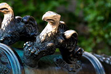 Detail einer Messingkanone