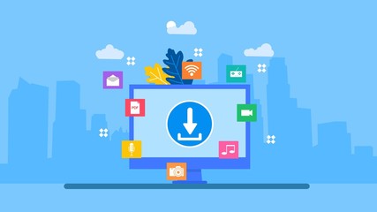  Free download vector illustration , Suitable For web landing page,Wallpaper, Background,banner,Book Illustration