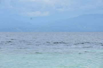 Fototapeta premium Sea Water Horizon And Blue Sky