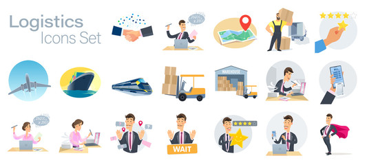Vector SET_Logistics Icons Set