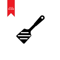Spatula icon vector. Simple design on white background.