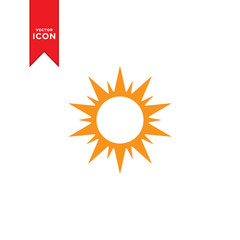 Sun icon vector. Simple design on white background.