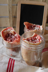 Conserve de cou de canard farci, foire au gras