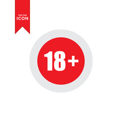 Under 18 years icon vector. Under 18 years sign mark icon symbol illustration. Flat design style on white background.