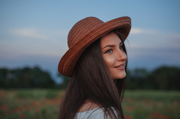 portrait of young woman in hat