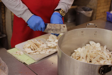 chef preparing food in the kitchen