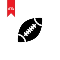 American football icon vector. Simple design on white background.