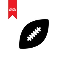 American football icon vector. Simple design on white background.