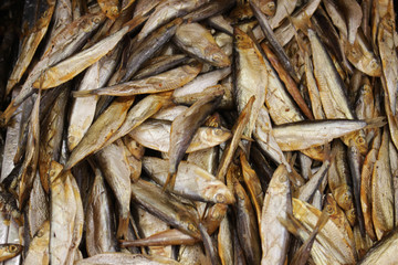 dried fish in market