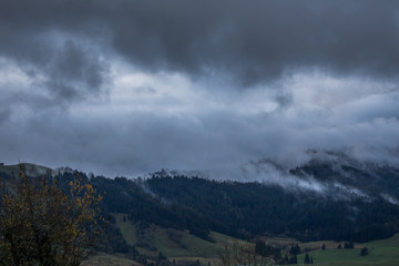 Morgennebel in der Schweiz