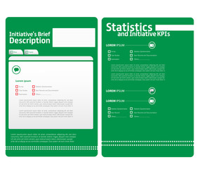 Template vector art work Brochure, AnnualReport, Magazine, Poster, Corporate Presentation, Portfolio, Flyer, infographic, layout modern with green color size A4, 